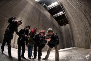 5 explorers in the former incinerator des Carrières in Montreal